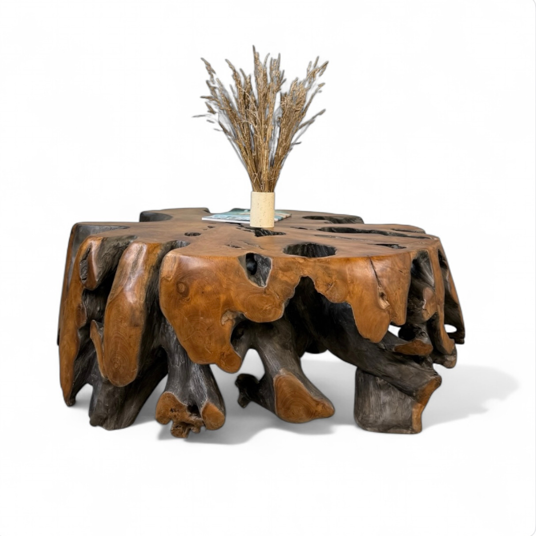 WO.21  Sculptural Teak Root Coffee Table