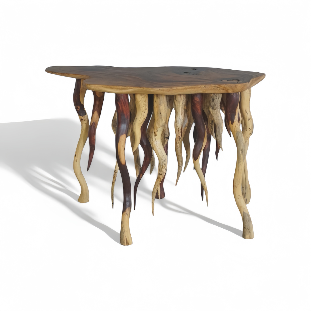 WO.41 – Teak Console with Sculptural Root Legs