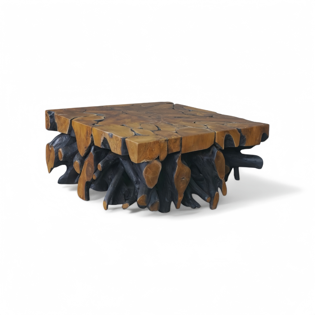 WO.27  Teak Root & Wood Coffee Table