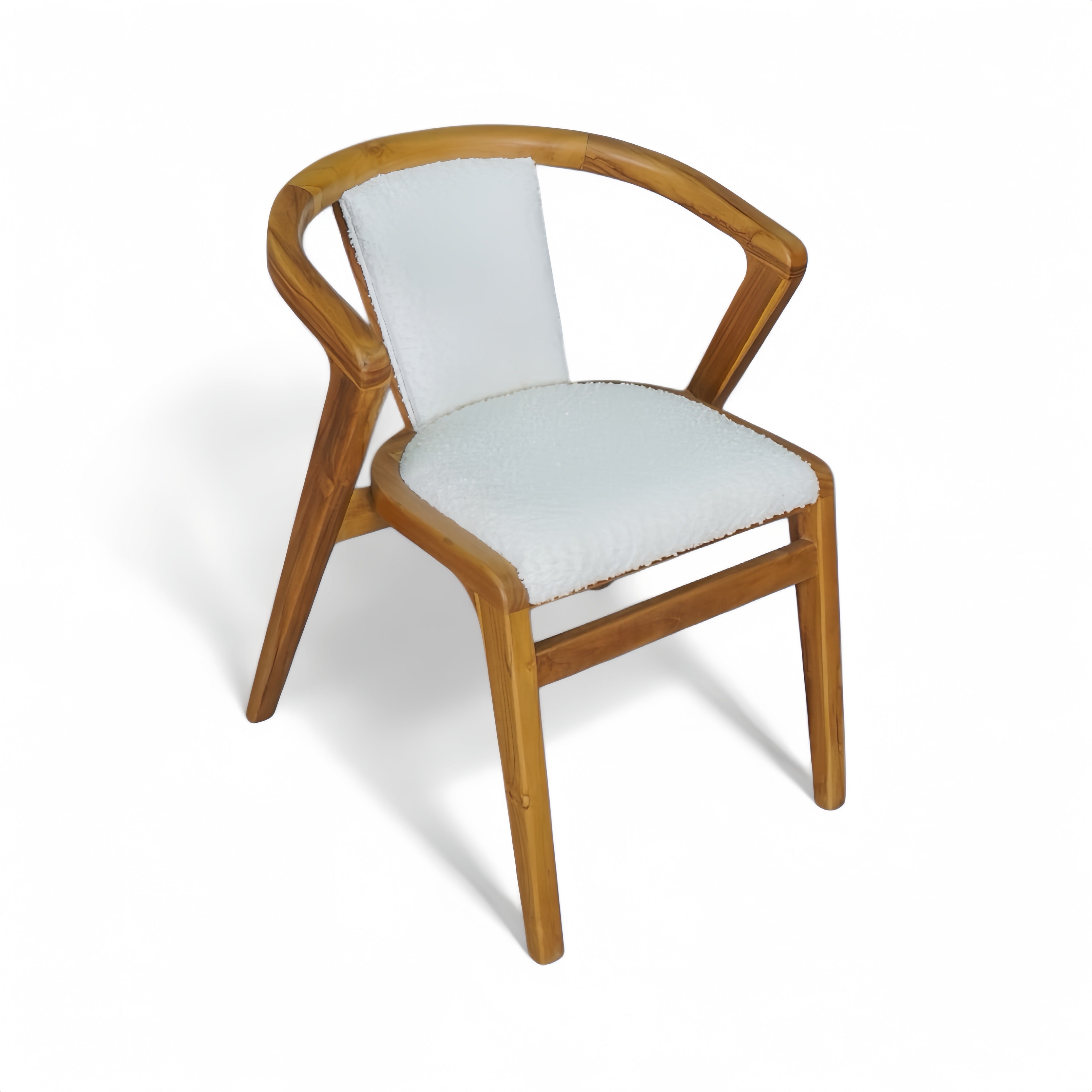 WO.77 Teak & Bouclé Chair