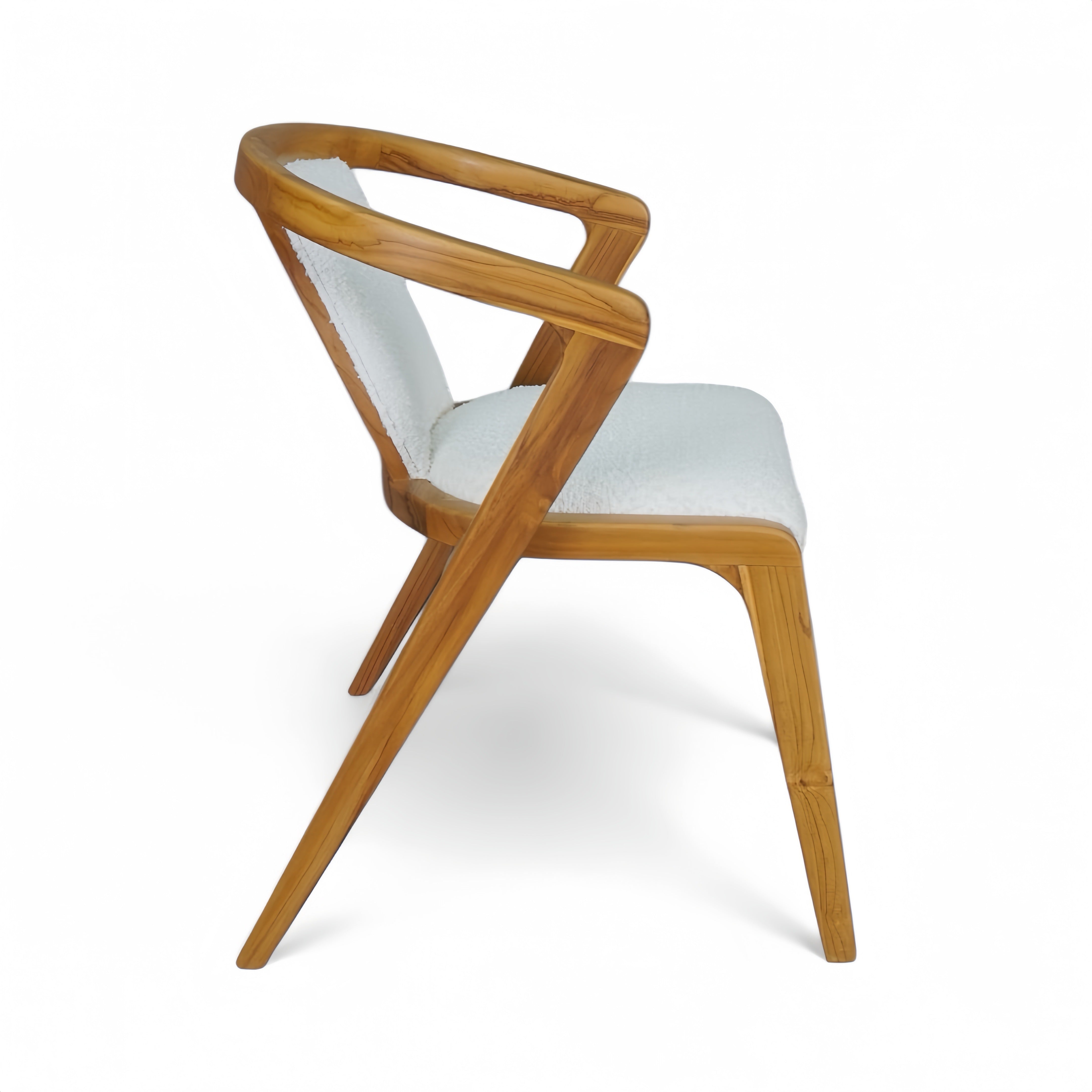 WO.77 Teak & Bouclé Chair