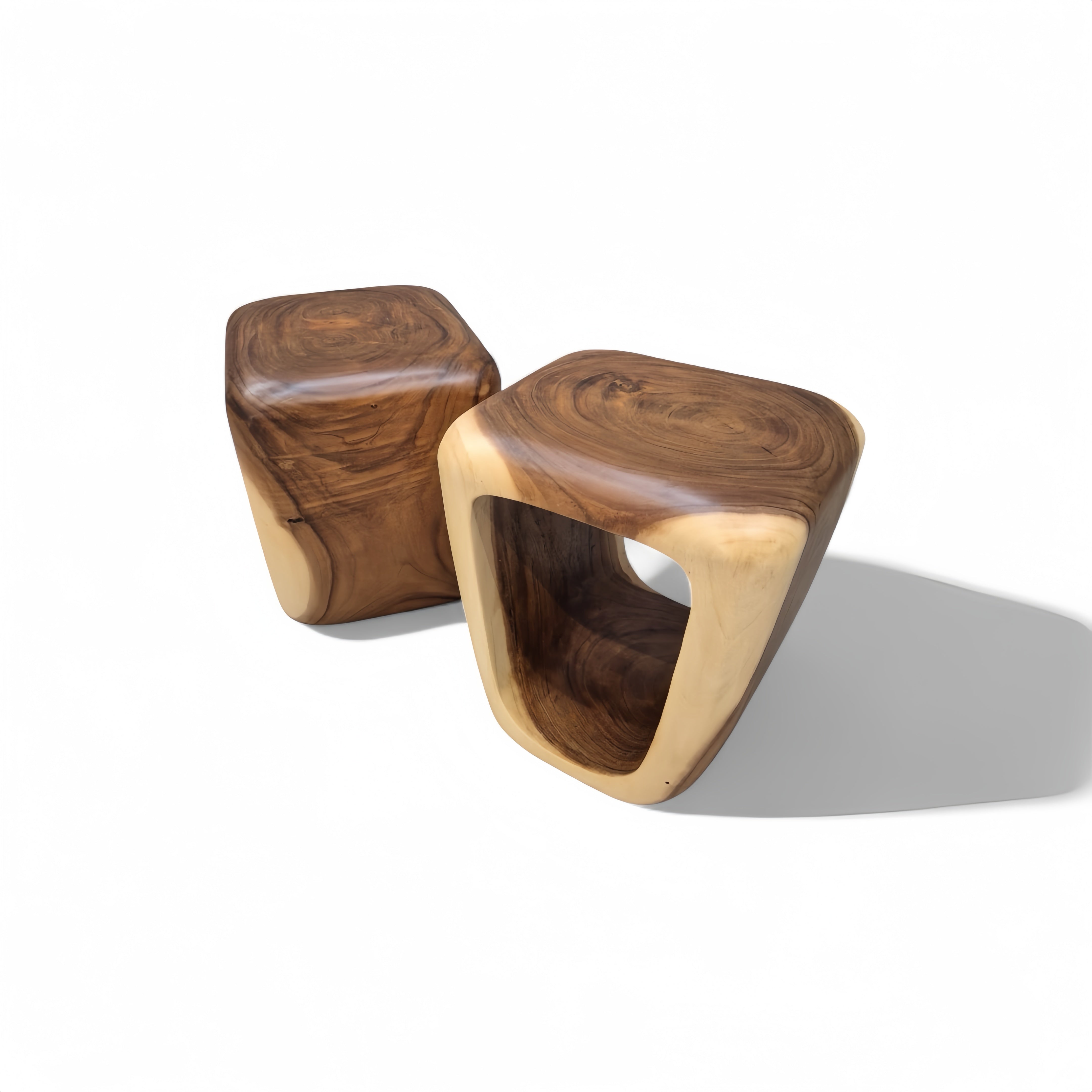 WO.50 Solid Suar Wood Twin Tables